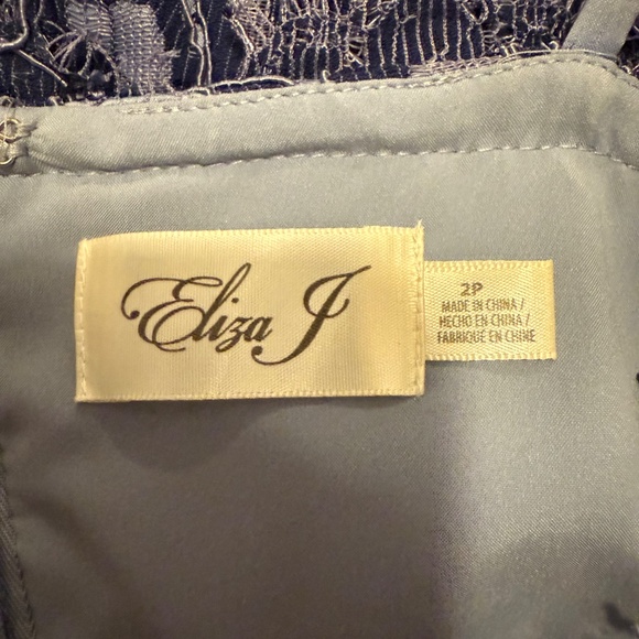 Eliza J Tea Length periwinkle lace dress - Picture 2 of 7